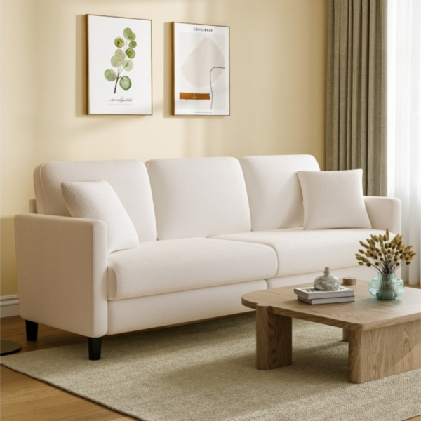 Canapé droit fixe 3 places Velours