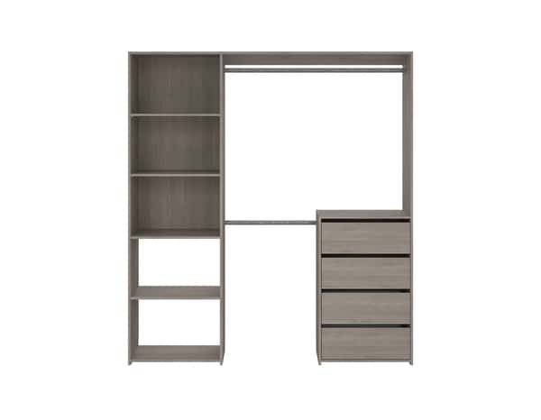 172335_1 Kit dressing "Karisma" imitation chêne grisé H. 200 x L. 180 x P. 40 cm