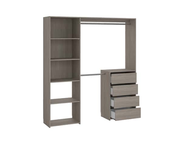 172337_1 Kit dressing "Karisma" imitation chêne grisé H. 200 x L. 180 x P. 40 cm