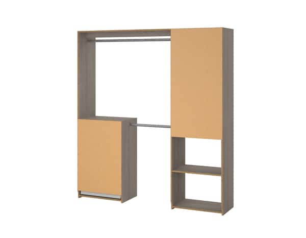 172340_1 Kit dressing "Karisma" imitation chêne grisé H. 200 x L. 180 x P. 40 cm