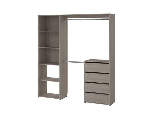 172343_1 Kit dressing "Karisma" imitation chêne grisé H. 200 x L. 180 x P. 40 cm