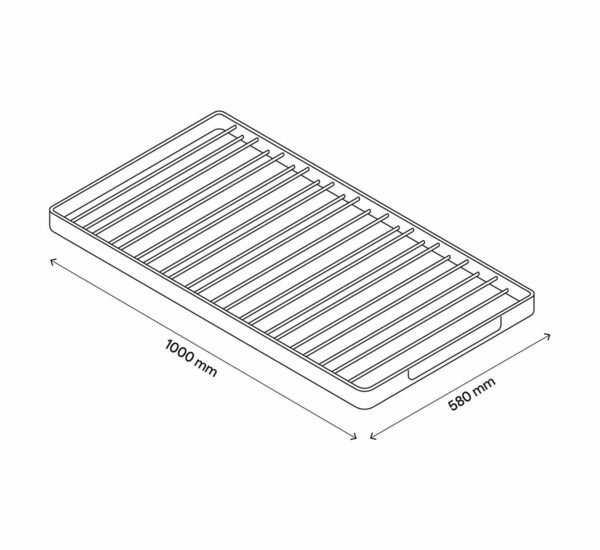 Porte pantalons coulissant en acier gris 11 barres L. 96,4 x P. 51 cm