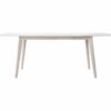 Table extensible L160-200 cm MALENA scandinave bois et blanc