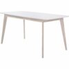 Table extensible L160-200 cm MALENA scandinave bois et blanc