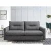 Canapé 3 places convertible semi-express SINKI tissu gris anthracite couchage 182x142cm