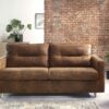 Canapé 3 places convertible semi-express SINKI tissu vintage couchage 182x142 cm