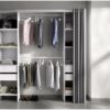 telechargement_1_1ab972a7-67fe-43e4-ad73-6fac0b16d75c Armoire Dressing Extensible Avec Rideau + 4 Tiroirs Coloris Blanc - L. 100-180 X H. 203 X P. 50 Cm
