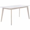 Table extensible L160-200 cm MALENA scandinave bois et blanc