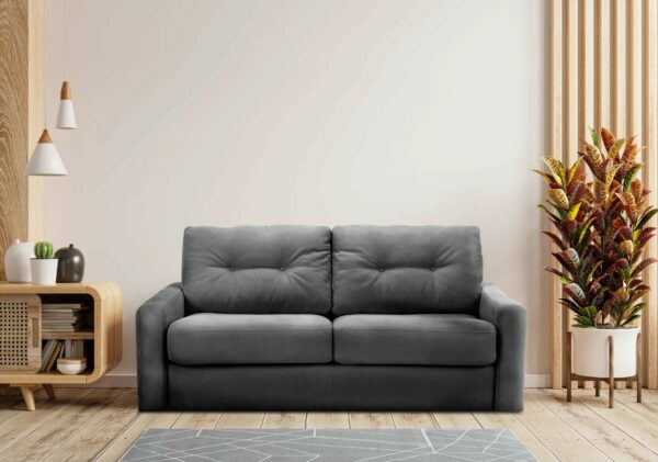 Canapé convertible express 3 places SAMIRA Gris foncé