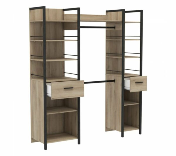 telechargement_1_46a1c294-60b2-4ad2-9ef5-36cdf28fd704 Aménagement Dressing Extensible Chêne/noir - Gari - L 140/179 X L 48 X H 207 Cm