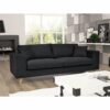 Canapé 3 places BILBO tissu Gris anthracite