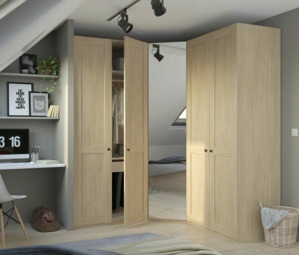 Caisson L100 x P59 x H232 cm Extenso imitation chêne