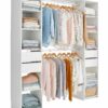 Kit dressing 2 colonnes H. 200 cm x L. 180 cm décor blanc