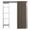 Dressing Tom Blanc Et Rideau Taupe Une Colonne 160 X 182