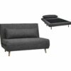 Canapé 2 places convertible IGLOO tissu gris