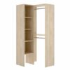 Armoire Dressing D'angle En Panneaux De Particules Mélaminés - L. 79.5 X P. 88.5 X H. 185 Cm