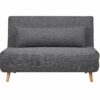 Canapé 2 places convertible IGLOO tissu gris