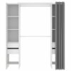 telechargement_1e752abf-0248-41a4-afb5-f3f232ce025b Armoire Dressing Extensible Avec Rideau + 4 Tiroirs Coloris Blanc - L. 100-180 X H. 203 X P. 50 Cm