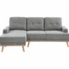 Canapé d'angle gauche SUNNY tissu Gris clair