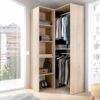 Armoire Dressing D'angle En Panneaux De Particules Mélaminés - L. 79.5 X P. 88.5 X H. 185 Cm