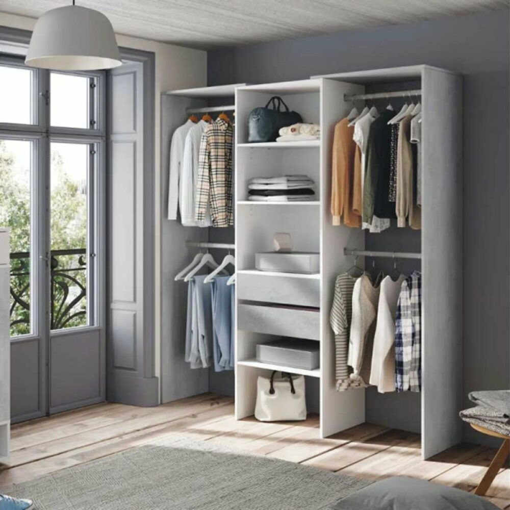 telechargement_2_67d2c008-38b3-4c6a-a5fd-9c79871b8cd3 Aménagement Dressing Blanc/béton Clair - Kiyin - L 179 X L 50 X H 202 Cm