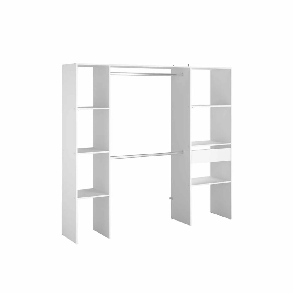 telechargement_2_7824c2c5-2e37-421b-8612-d3f9bf84fdc9 Dressing Blanc Avec Étagères, Penderies, Tiroir 198x40x180 Elysee