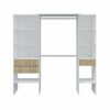 Aménagement De Dressing 3 Tiroirs Blanc/bois Clair - Yana - L 190 X L 40 X H 187 Cm