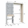 Aménagement Dressing Réversible Blanc/chêne - Daji - L 158 X L 40 X H 187 Cm