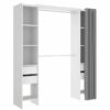 telechargement_3_6b4f692a-903c-4d90-bae8-ec47921fd10a Armoire Dressing Extensible Avec Rideau + 4 Tiroirs Coloris Blanc - L. 100-180 X H. 203 X P. 50 Cm