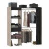 Armoire dressing extensible MOKA imitation Chêne brossé et noir