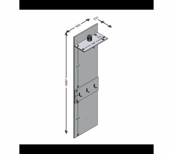 telechargement_3_fb36d17d-c2fe-40b1-b7ea-3c11b99c1631 Penderie D'entrée 1 Étagère 3 Patères - H188 Cm
