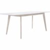 Table extensible L160-200 cm MALENA scandinave bois et blanc