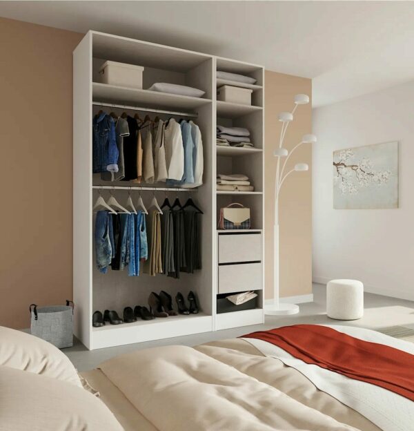 Caisson L100 x P59 x H232 cm Extenso Blanc