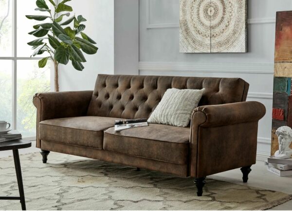 Canapé 3 places convertible COLETTA Tissu vintage