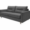 Canapé 3 places convertible semi-express SINKI tissu gris anthracite couchage 182x142cm