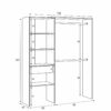 Armoire dressing CAMILA imitation Chêne et blanc