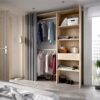 Armoire Dressing Extensible En Panneau De Particules Coloris Chêne Naturel