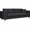 Canapé 3 places BILBO tissu Gris anthracite