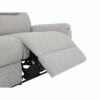 Canapé 3 places relax électrique ATOW tissu gris clair