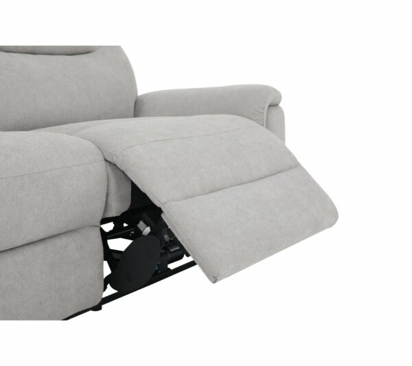 Canapé 3 places relax électrique ATOW tissu gris clair