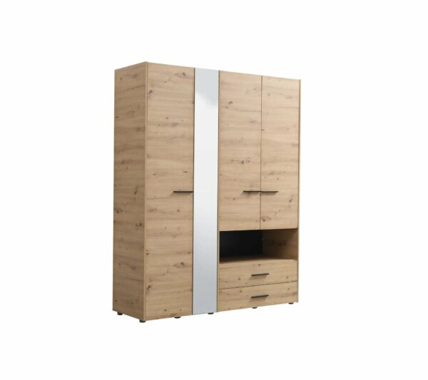 telechargement_5_248f732b-0d23-47bf-b438-099188beb535 Armoire avec miroir, étagères, penderie et tiroirs LEON imitation Chêne et noir