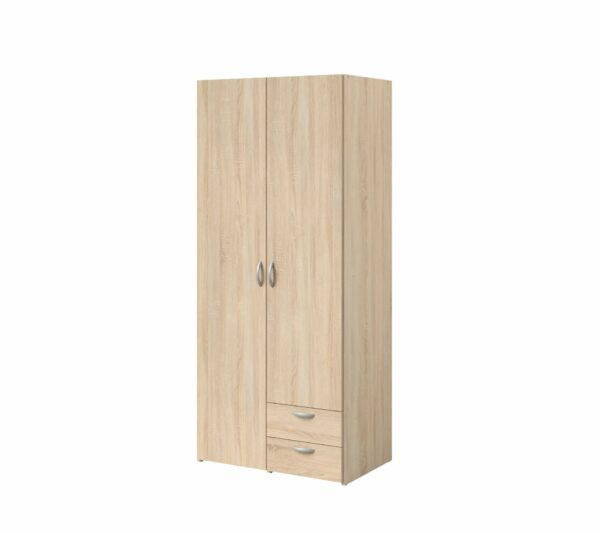 telechargement_5_d7503393-25a4-4fe7-a43e-697083198689 Armoire DAILY2 avec 2 portes 2 tiroirs imitation Chêne sonoma et blanc