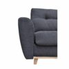 Canapé 3 places convertible express 160x190cm MILANE tissu gris anthracite