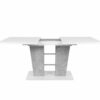 Table extensible L.140 à 180 cm LEXIE blanc et imitation béton