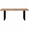 Table de séjour L.200 x l.100 cm VATIRA acacia et noir