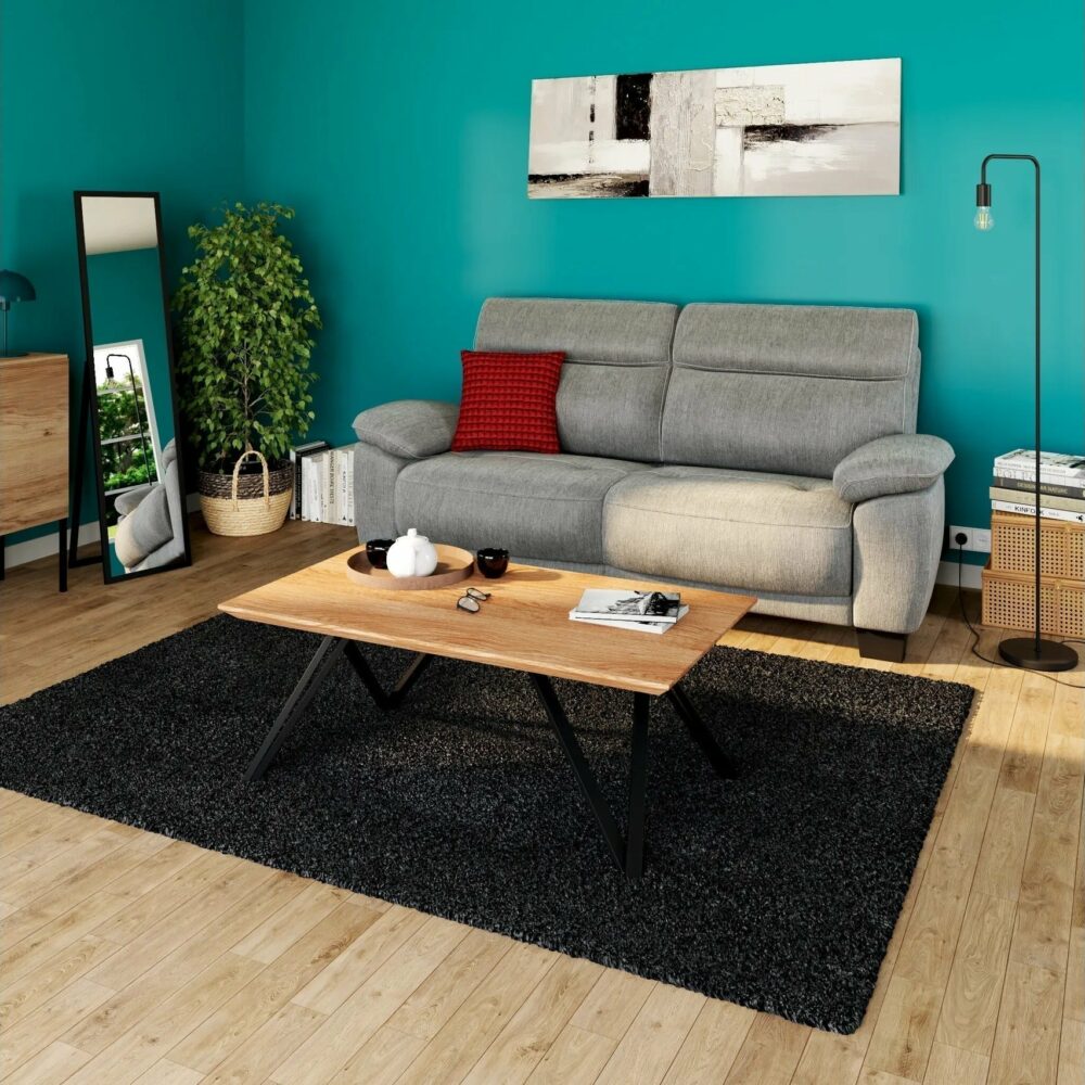 Canapé 3 places COAST II tissu gris clair