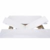 Table extensible L160-200 cm MALENA scandinave bois et blanc
