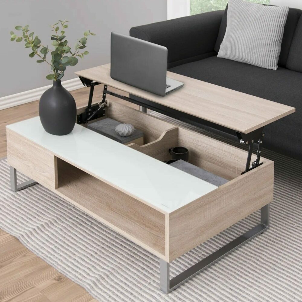 telechargement_7_5eb91fb0-b45c-4c1e-8620-4f7e4cda9d53 Table basse plateau relevable AZALEA Blanc et imitation chêne