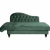 Méridienne convertible avec coffre LALOU effet velours vert
