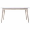 Table extensible L160-200 cm MALENA scandinave bois et blanc